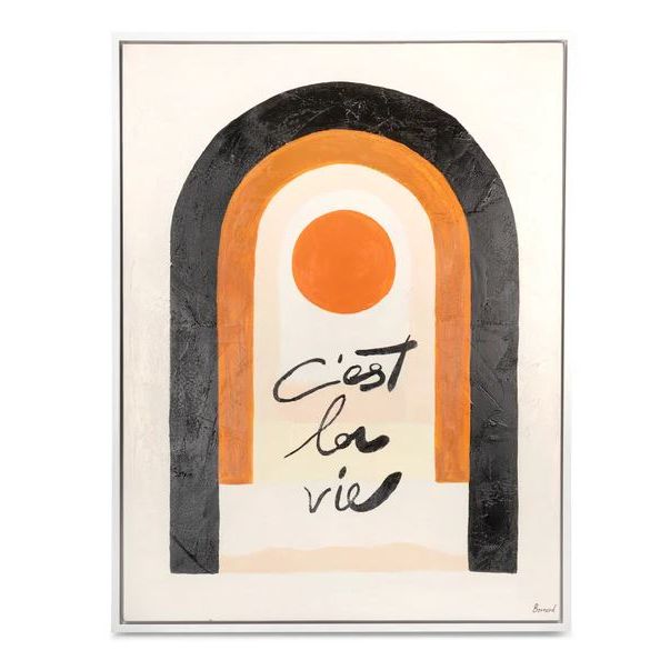 "C'est La Vie" Digital Modern Art Print on Canvas