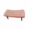 Upholstered Red & White Bench