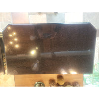 PAIR of Mirrored Glass Nightstands w/ Black Stone Tops (AS IS)