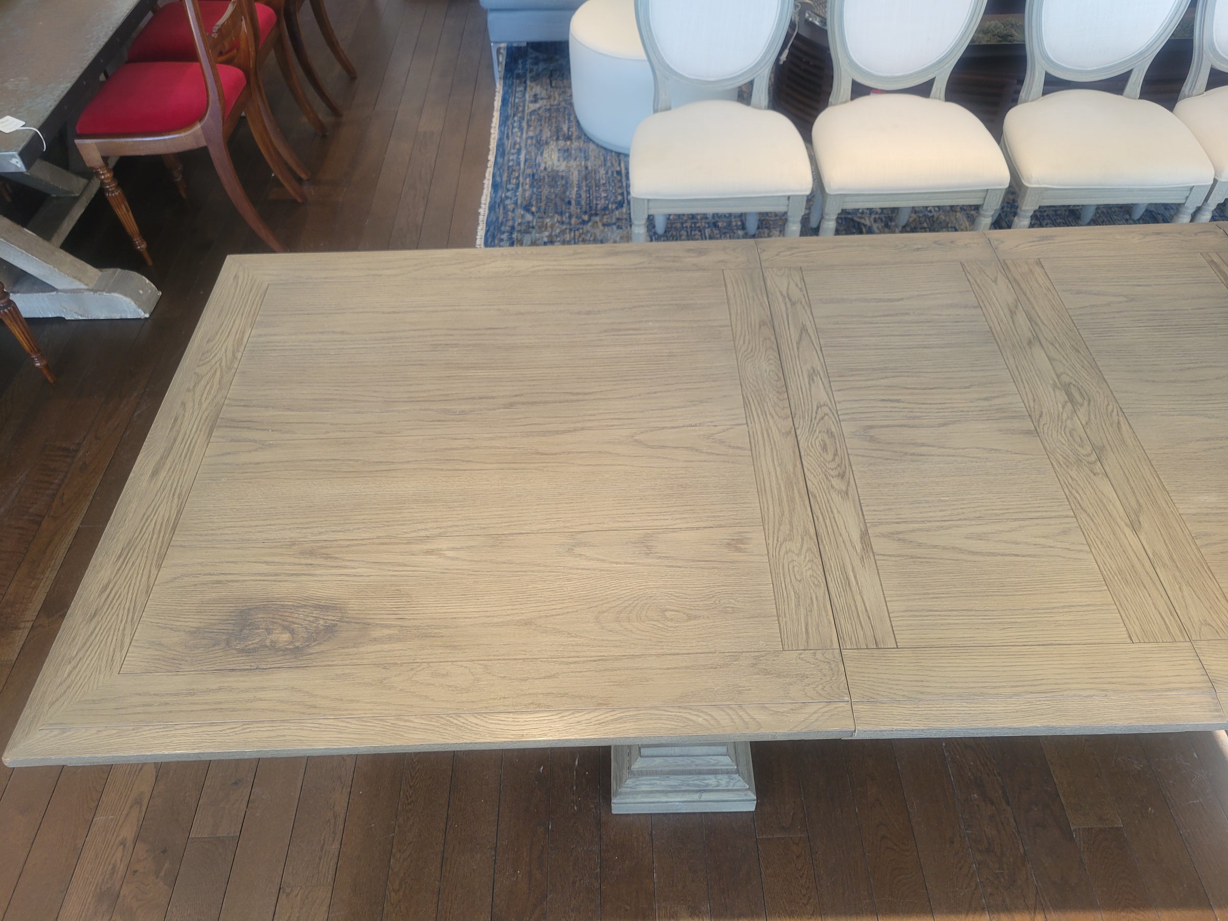 St. James Gray Oak 7-10-ft Rectangular Extension Dining Table w/ 2 Leaves by RH