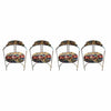 SET of 4 Picasso Style Upholstered Chrome Chairs