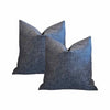 PAIR of Custom Blue Belgian Linen Pillows