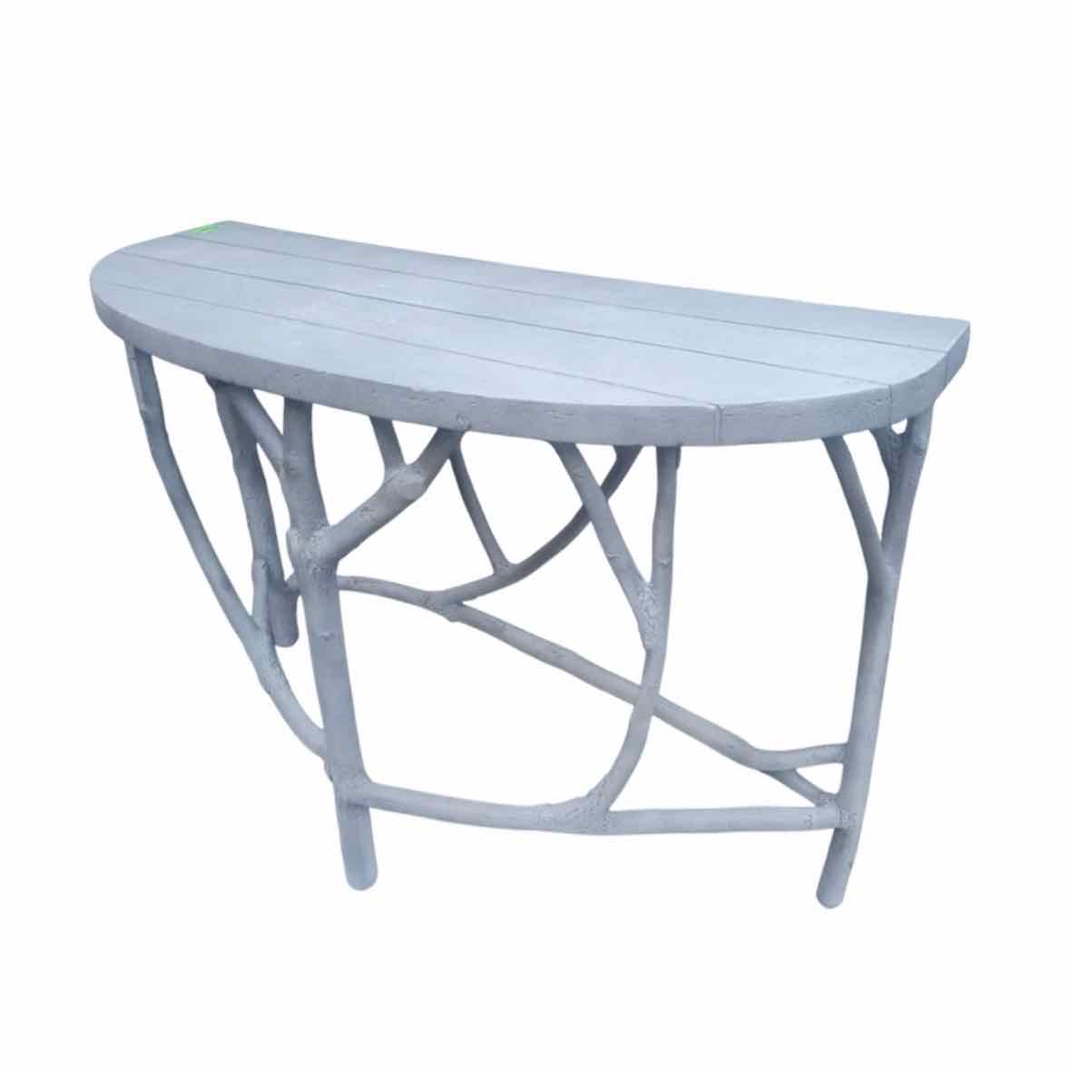 'Duke' Stonecast Demilune Table by Made Goods