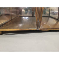 PAIR of Vintage Brass & Glass Cage Table Lamps (AS IS) - colletteconsignment.com