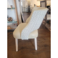 Custom 'Beccacino' Leather Side Chair by Tailored Home - colletteconsignment.com