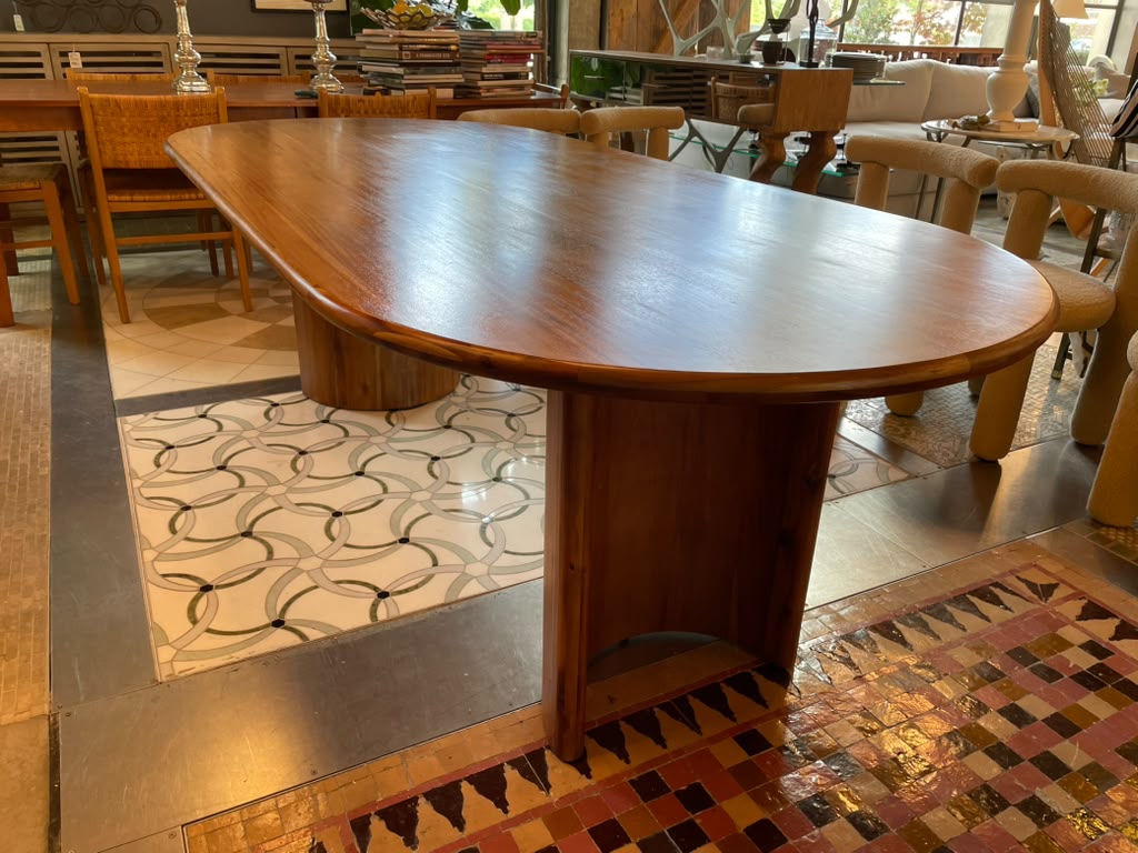 "Paden" Dining Table in Sandy Acacia Finish