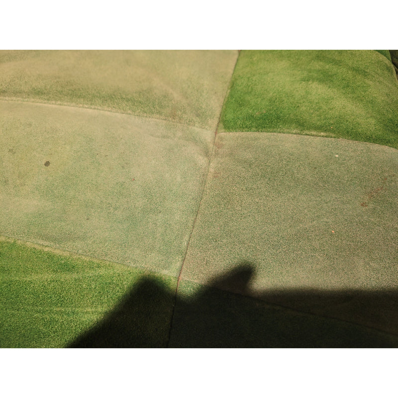 SET of 4 Vintage 1970s Green Suede & Chrome Chairs by Roche Bobois - AS IS