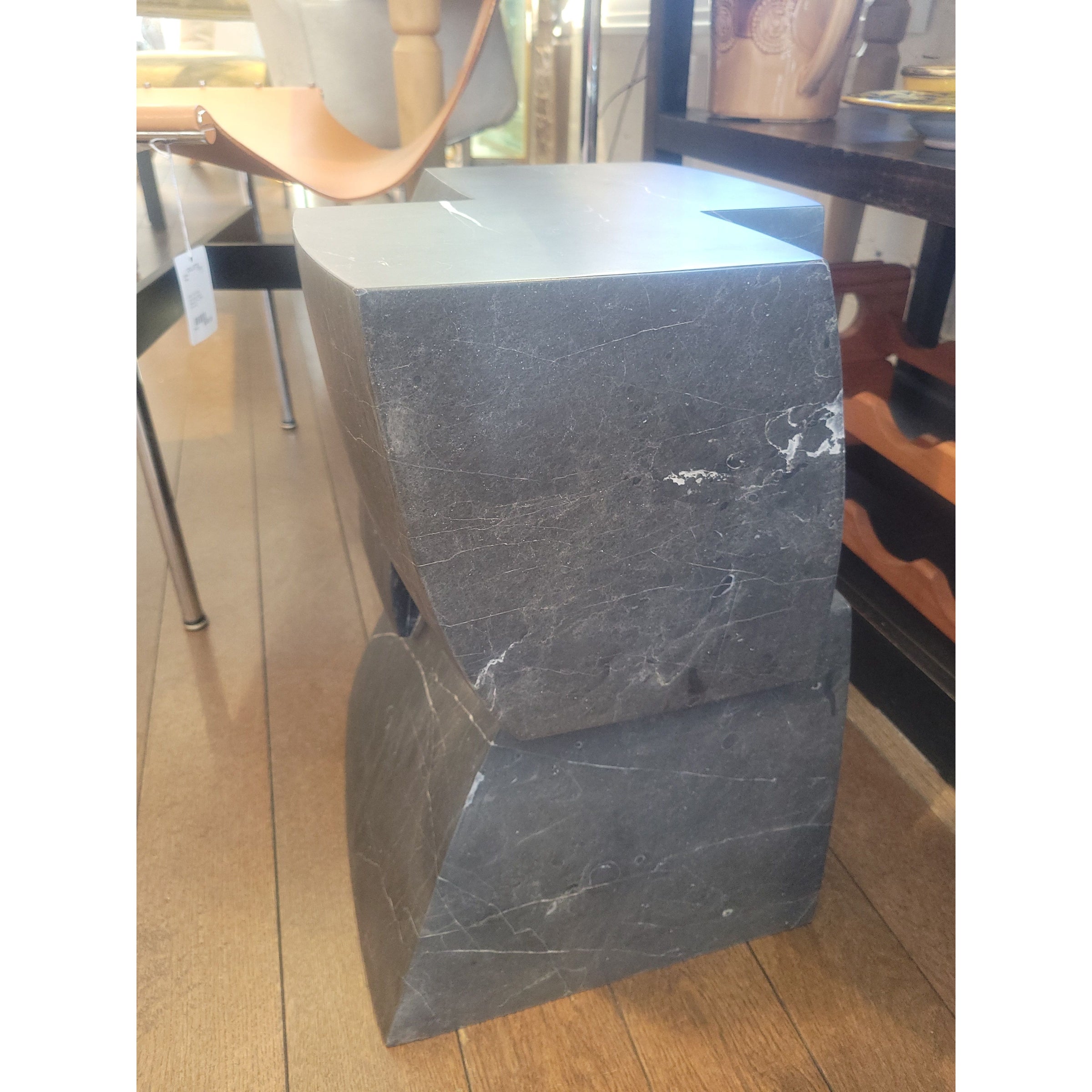 Cubist Side Table by Thomas Pheasant for Baker / McGuire - colletteconsignment.com