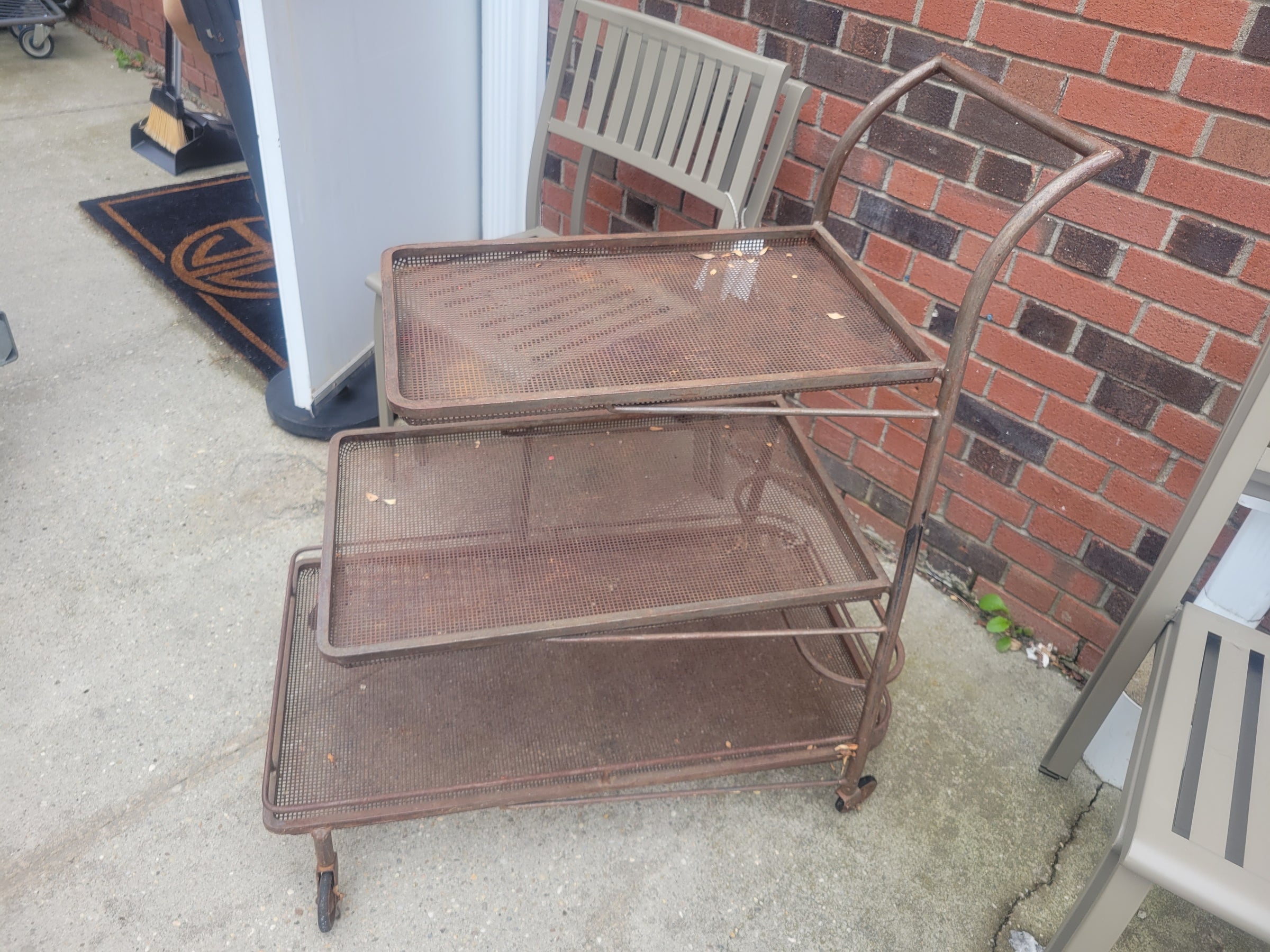 Metal 3-Tier Rolling Cart - AS IS