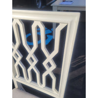 SET of 4 Blonde Wood Lattice Folding Chairs