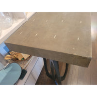 Stingray Shagreen Console Table w/ Bronze Patina Legs by R&Y Augousti (AS IS)