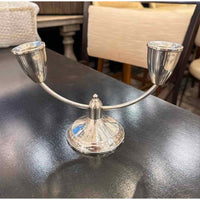 Two-Armed Midcentury Sterling Candlestick