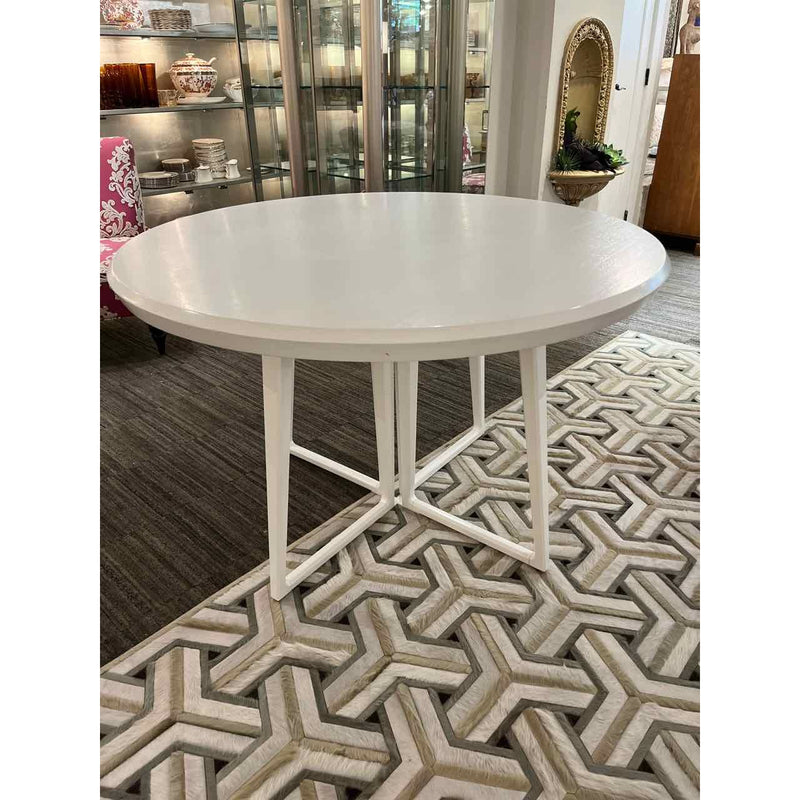 Serena & Lily White Wood Round Dining Table