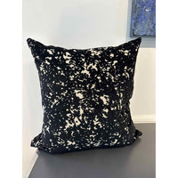 Custom Black Velvet Abstract Pattern Pillow