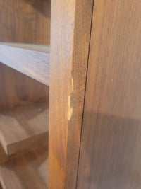 Alternating Shelves Walnut Bookcase - AS IS