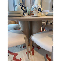 5-ft Round Whitewash Ash Wood Dining Table