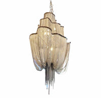 Atlantis Medium 3-Tier Nickel Suspension Chandelier by Barlas Baylar for Terzani
