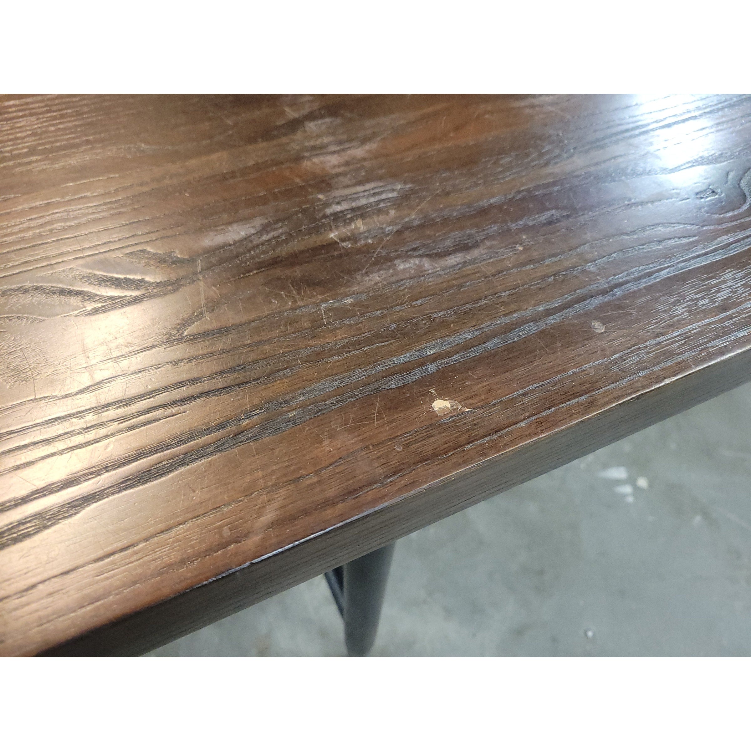 Wood & Metal Desk w/ White Marble Top by Maria Yee (AS IS)