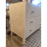 White Bone Inlay 3-Drawer Dresser
