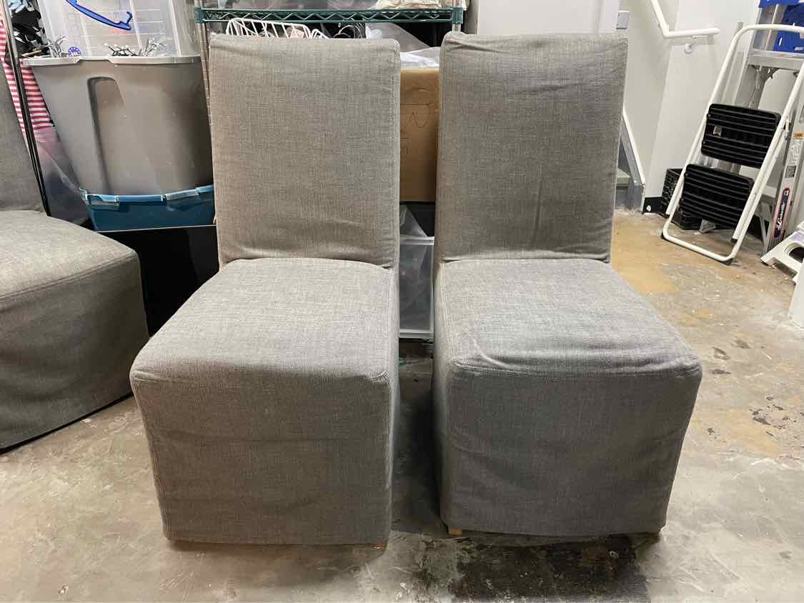 SET of 10 Ellison High-Back Track Arm Slipcover Dining Chairs by RH