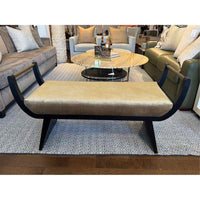 'Winston' Bench w/ Harvest Velvet & Dark Frame by Arteriors - colletteconsignment.com