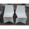 Vertex White Dining Set by Vondom - Includes Round Table & Pair of Chairs