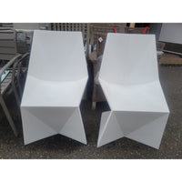 Vertex White Dining Set by Vondom - Includes Round Table & Pair of Chairs