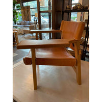 Leather Belt Sling Back Lounge Chair Insp. by Borge Mogensen (AS IS)