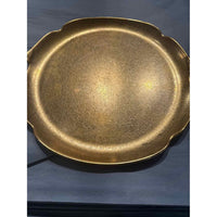 Antique Gold Porcelain Round Tray by Pickard