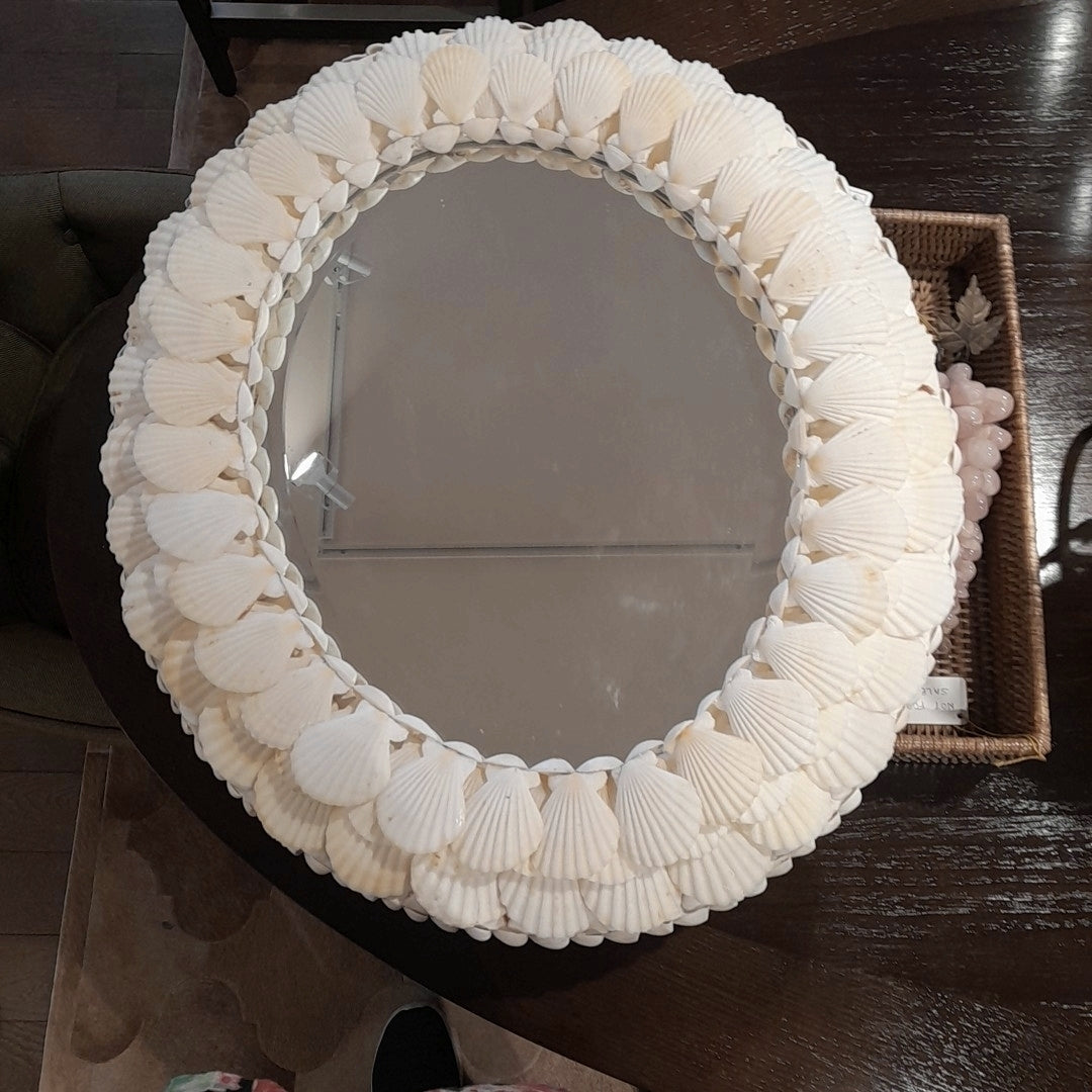 Oval Mirror Trimmed w/ Shells