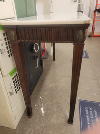 Vintage Mahogany Console Table w/ White Marble Top (AS IS)