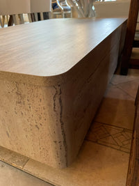 Travertine Veneer Coffee Table (AS IS)
