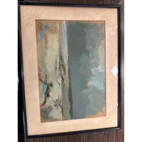 Abstract Oil Painting by Paul Zimmerman, 23.25"L x 18"H x 2", Matt is AS IS