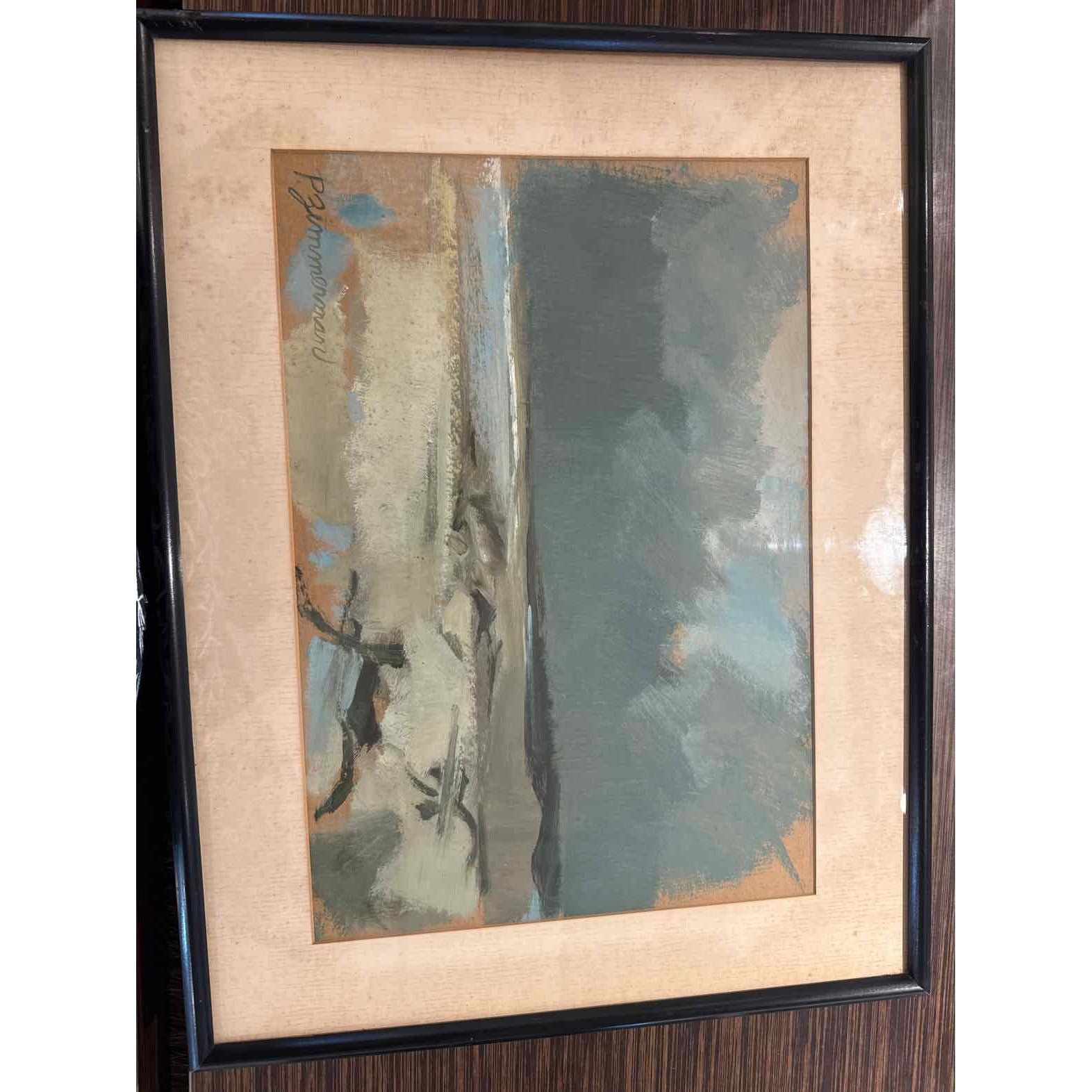 Abstract Oil Painting by Paul Zimmerman, 23.25"L x 18"H x 2", Matt is AS IS