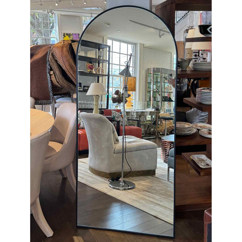Black Arch Floor Mirror