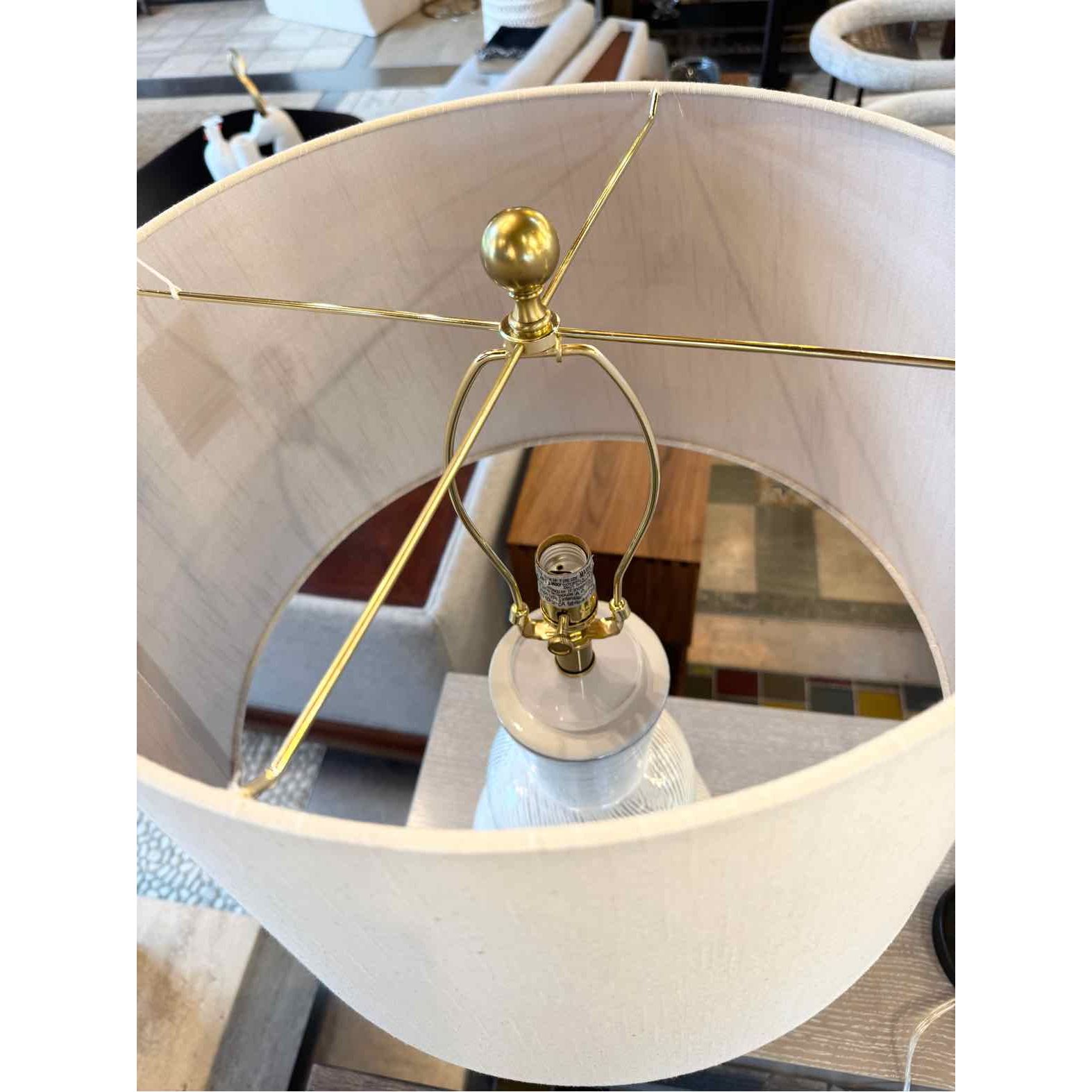 Hugo Ceramic & Lucite Table Lamp w/ Shade by Regina Andrew