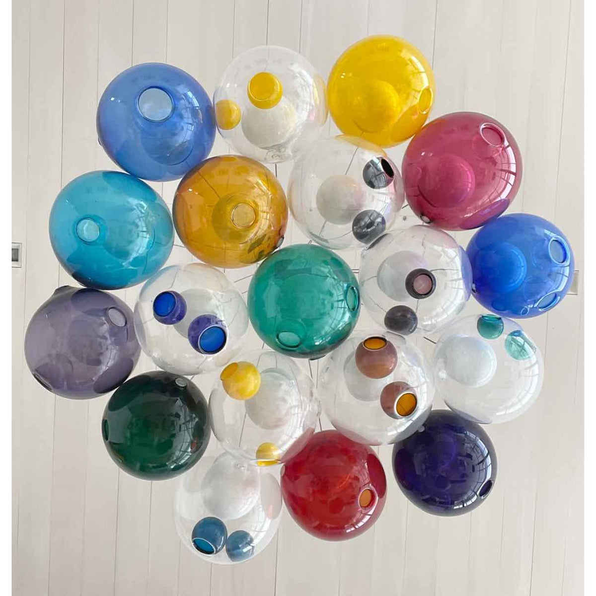 Bocci Multi-Color Blows Glass Metal Chandelier
