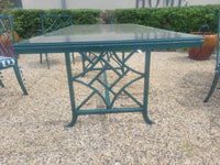 SET of Vintage Painted Iron Dining Table, 2 Arm Chairs, 4 Side Chairs (AS IS)