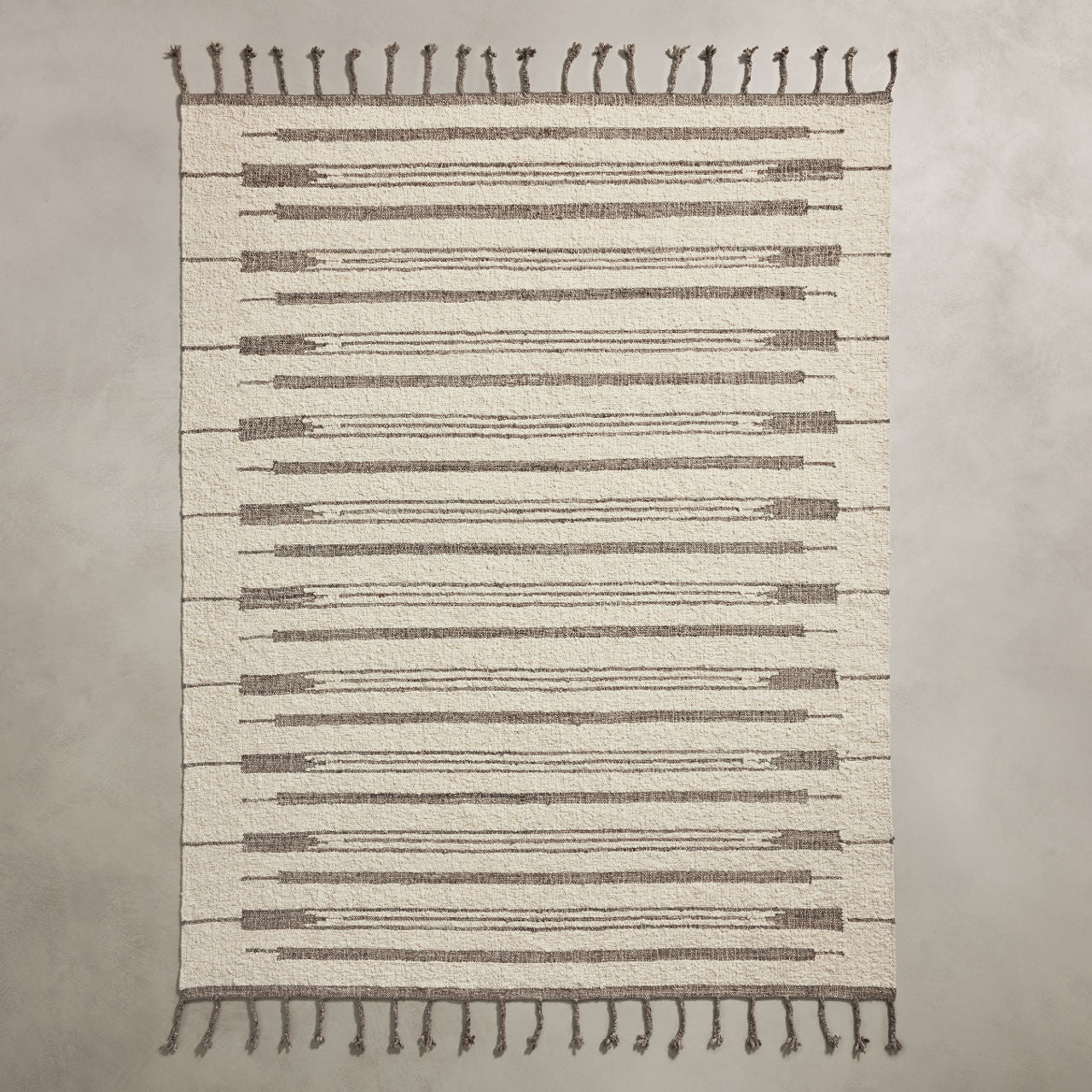 5929NS9A - Vestiage Gray Tassle Rug - 8ft x 10ft