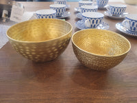 PAIR of Textured Brass Bowls