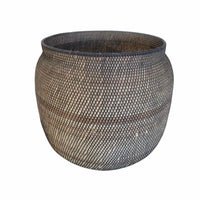 Large Black Woven Basket