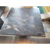 SET of 3 Fluted Black Marble Nesting Tables (AS IS)