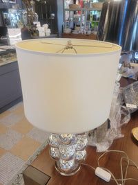 MCM Mercury Glass Bubble Table Lamp on Acrylic Base w/ Shade