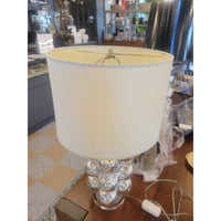 MCM Mercury Glass Bubble Table Lamp on Acrylic Base w/ Shade