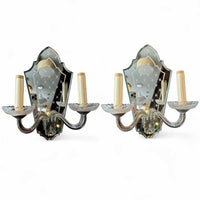 Pair of Venetian Mirrored Wall Sconces