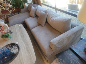 11-ft Martha's Vineyard Gray Slipcover Chaise Sofa by Cobble Hill for ABC