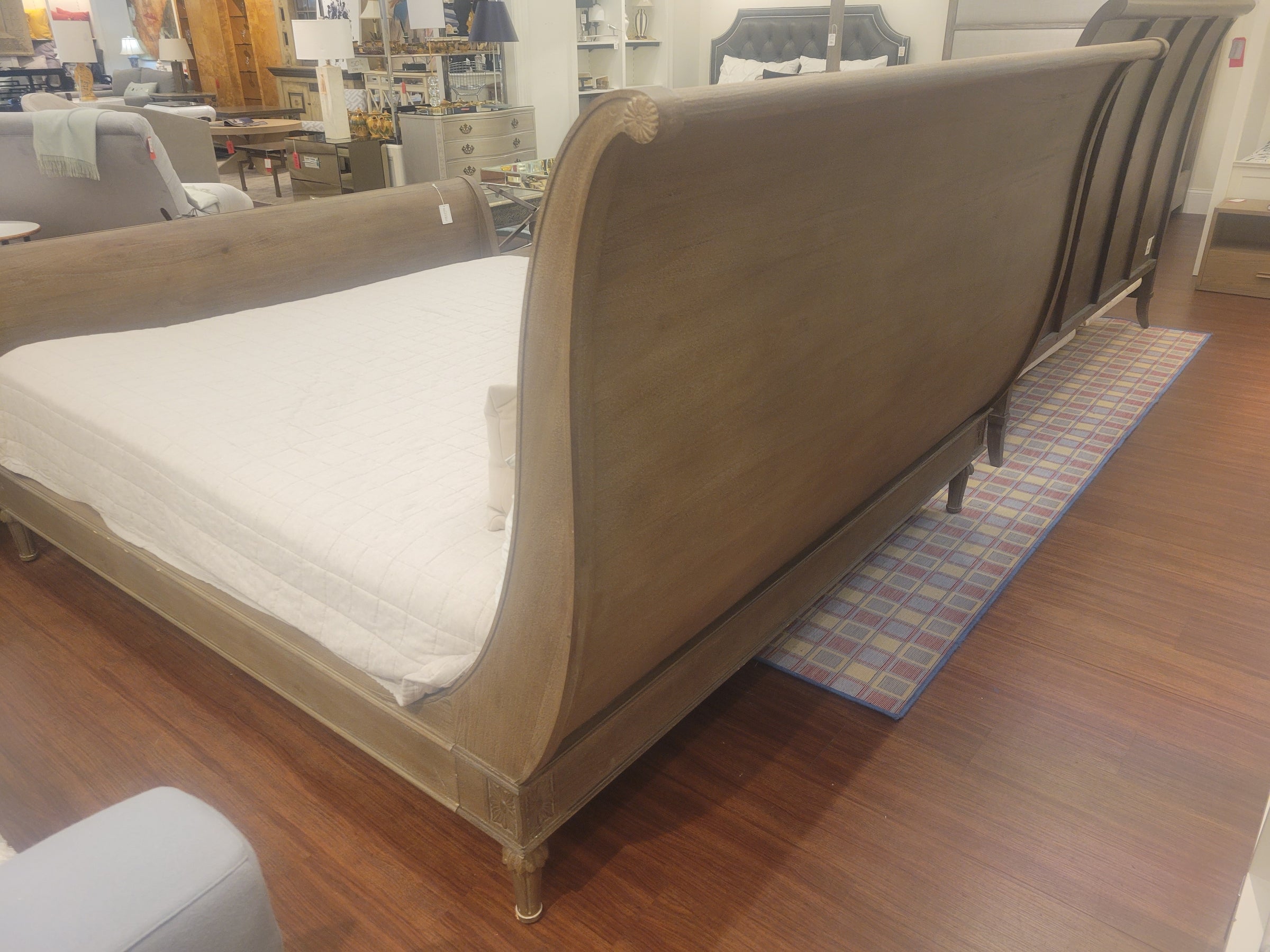 King-Sized Empire Rosette Sleigh Bed Frame by RH