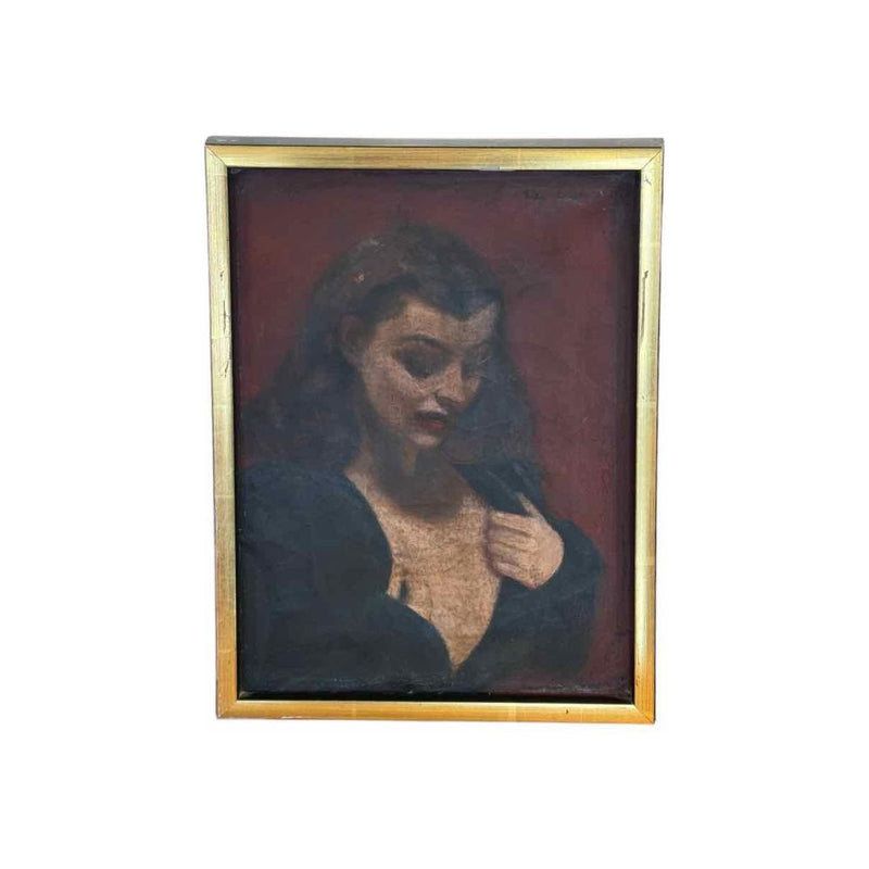 Oil Painting in Gold/Black Frame by Lily Cushing, 1909-1969