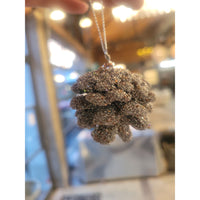 Set of 12 Silver Pinecone Ornaments