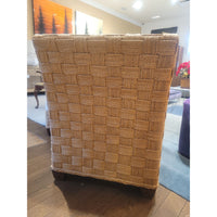 SET of 'Balta' Organic Woven Seagrass Chair & Ottoman by Ethan Allen